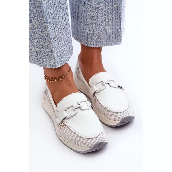  Mocasini de dama D&A TW210 ALB 