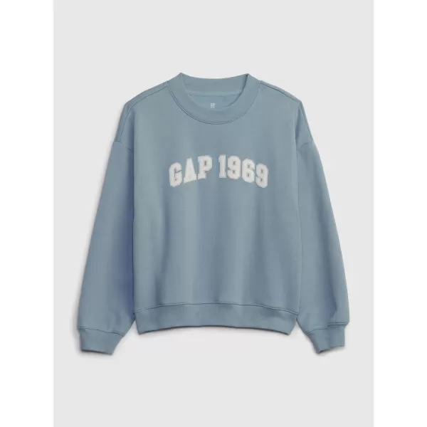  Hanorac pentru copii GAP LOGO SWEATSHIRT 826982-00 CERUL DIN NOUA ANGLIE 