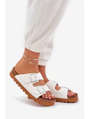 Papuci dama BIG STAR LL274480 WHITE Pantofi Big Star