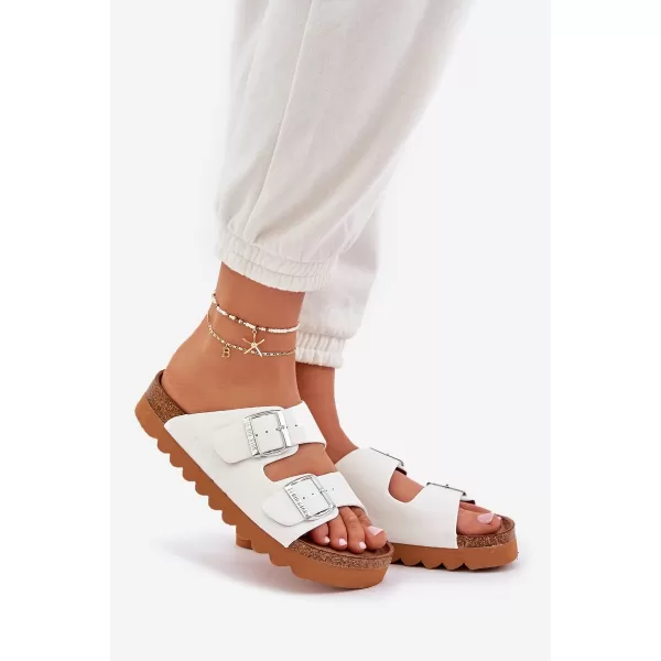 Papuci dama BIG STAR LL274480 WHITE Pantofi Big Star 