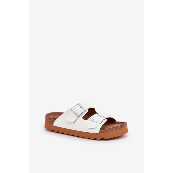  Papuci dama BIG STAR LL274480 WHITE Pantofi Big Star 