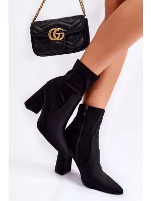 Pantofi de dama cu toc BOTO AMILE 21345 NEGRU