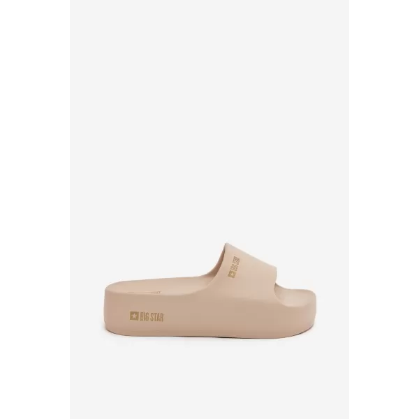  Papuci de dama BIG STAR SS274722 BEI Pantofi Big Star 