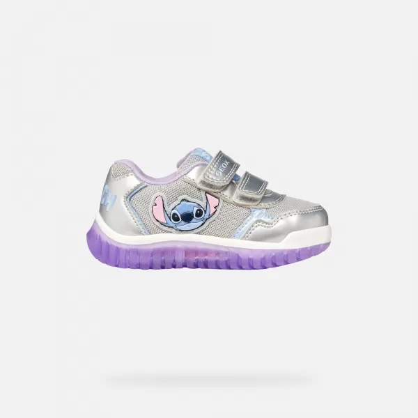  Adidași pentru fete GEOX LIGHTYLOO B6561C0AJASC1316 ARGINT 