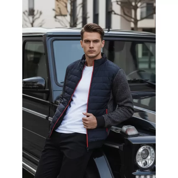  Jachetă pentru bărbați DSTREET TX4397 ALBASTRU ÎNCHIS 