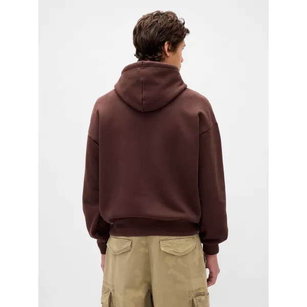  Hanorac pentru bărbați GAP HEAVYWEIGHT LOGO HOODIE PULLOVER 823104-04 MARO ÎNCHIS 