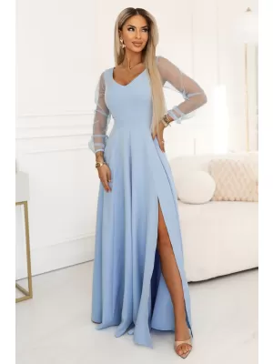 Rochie NUMOCO 640-5 ALBASTRU DESCHIS