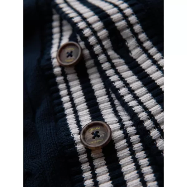  Cardigan pentru bărbați OMBRE OM-SWCD-0152 ALBASTRU MARIN 