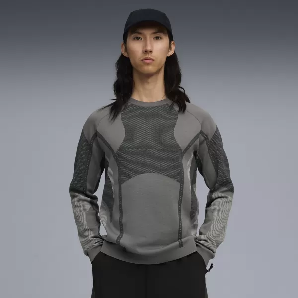  Hanorac pentru bărbați PUMA X SAN SAN GEAR KNIT LS 632549-08 GRI MIJLOCIU RECE 