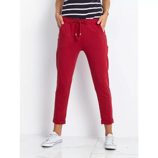  Pantaloni de trening pentru femei BASIC FEEL GOOD RV-DR-3589.06X BURGUNDIA 