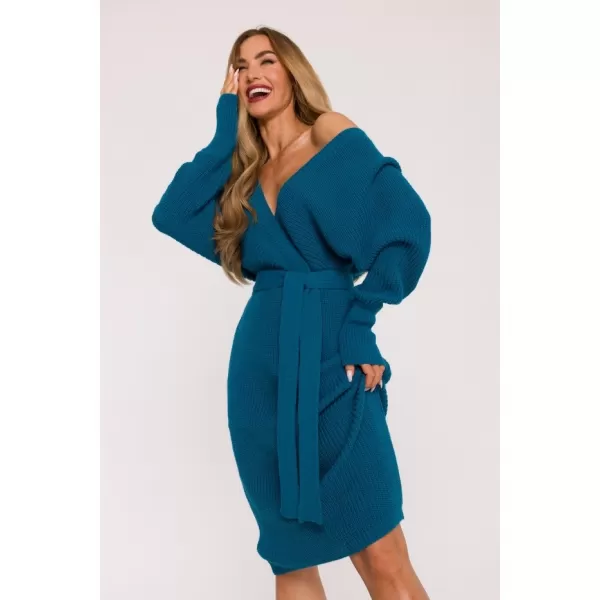  Rochie MOE M810 ALBASTRU OCEANIC 