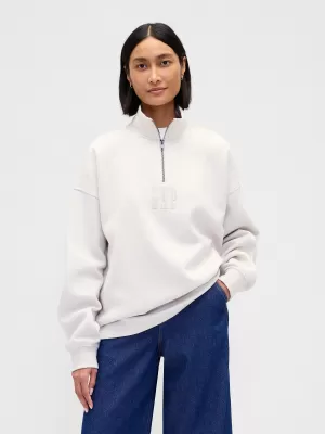 Hanorac GAP CORP LOGO HALF ZIP 873446-00 GRI OBIȘNUIT