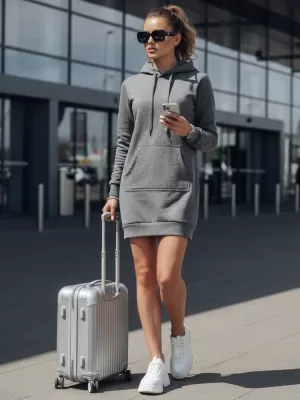 Rochie DSTREET EY1938 GRI ÎNCHIS