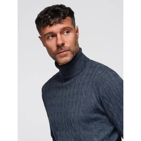  Pulover pentru bărbați OMBRE OM-SWTN-0157 ALBASTRU MARIN 