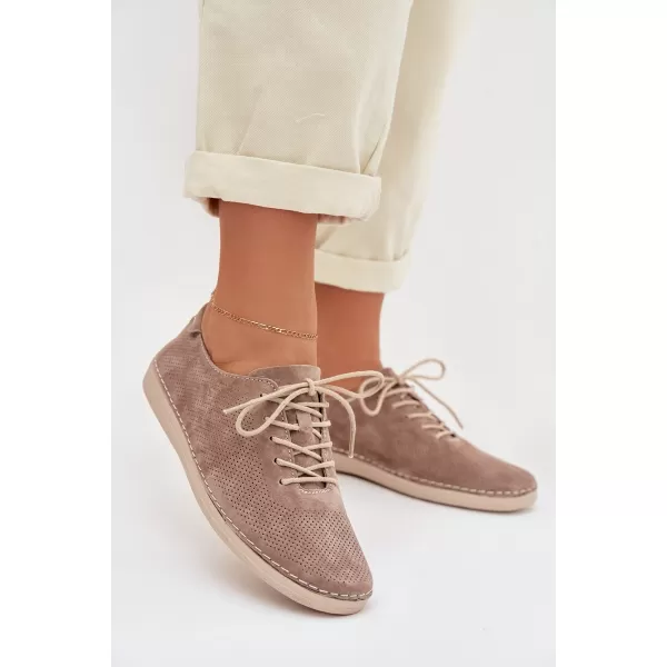  Pantofi de dama S.BARSKI LR61-7080 BEJ ÎNCHIS 