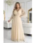 Rochie NUMOCO 654-2 BEJ ȘAMPANIE