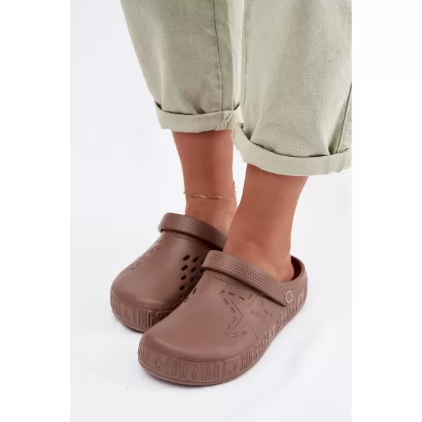  Papuci de damă BIG STAR TT274A085 MARO/BEJ Pantofi Big Star 
