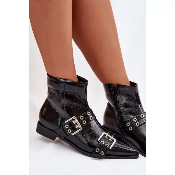  Pantofi de dama cu toc BOTO HAMIRA 42065 NEGRU 