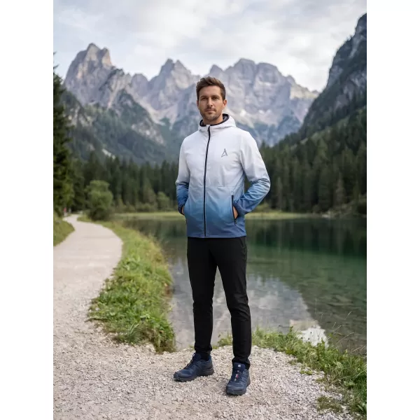  Jachetă softshell premium pentru bărbați ALTISPORT VOJ/ALM126JACK01 BLEUMARIN/ALB 