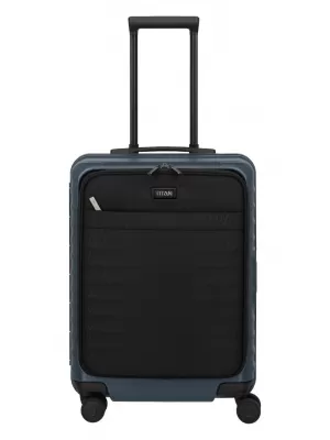 Valisa la bord TITAN Overseas S Front pocket ALBASTRU MIEZUL NOPȚII