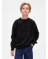 Hanorac pentru copii GAP CREW RELAXED SWEATSHIRT 844233-00 NEGRU