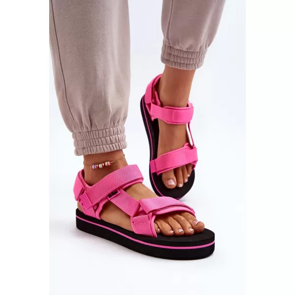  Sandale de dama LEE COOPER LCW-23-34-2613 NEGRU/FUCSIA 