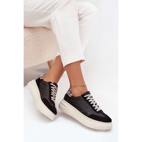  Adidași de damă ZAZOO N1263 BEJ/NEGRU 