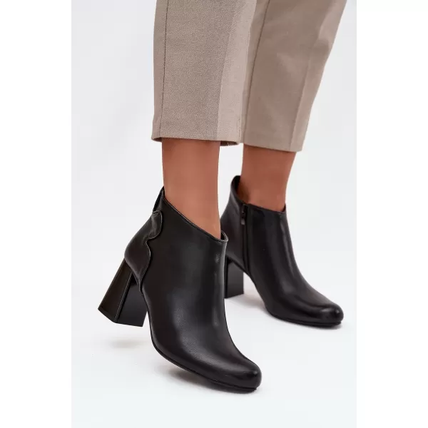  Pantofi de dama cu toc BOTO IVESSARA 39751 NEGRU 