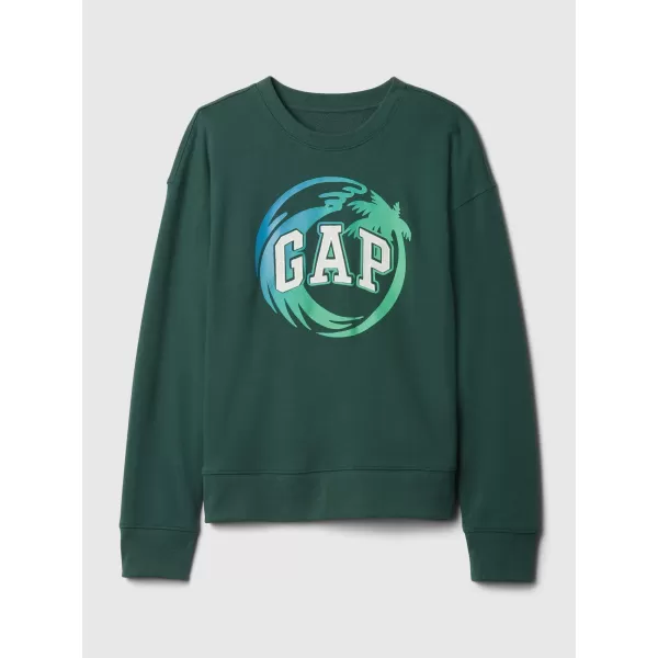  Hanorac pentru copii GAP LOGO SWEATSHIRT 406762-01 MOORES GREEN 