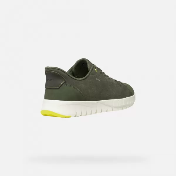  Adidași pentru bărbați GEOX FLEXTRIDE PLUS FAST IN G014654 VERDE ÎNCHIS 
