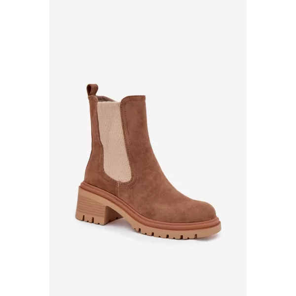  Pantofi de dama cu toc BOTO ZORALIA 38881 KAKI 