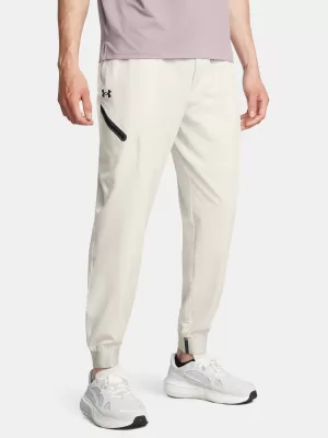 Pantaloni de trening pentru bărbați UNDER ARMOUR UNSTOPPABLE JOGGERS 1388823-110 ALB