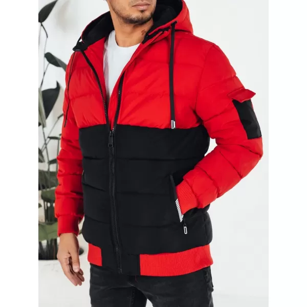  Jachetă pentru bărbați DSTREET TX5100 NEGRU/ROSU 