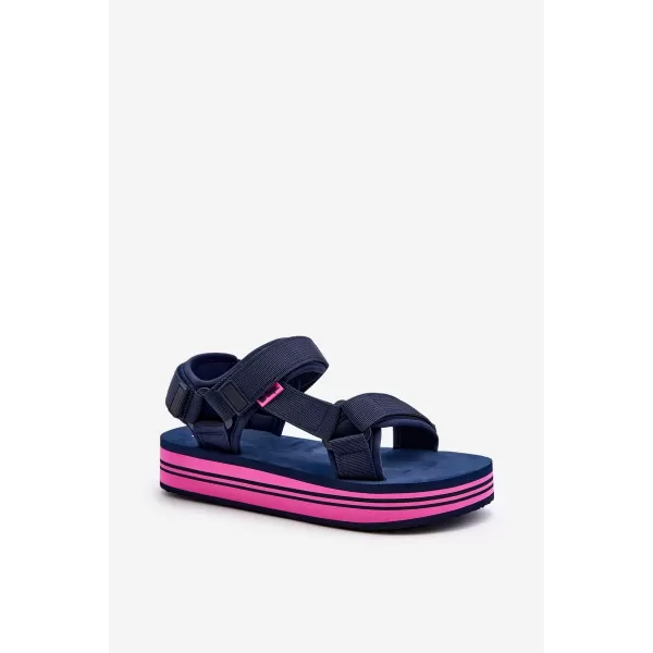  Sandale de dama LEE COOPER LCW-24-05-2753L BLEUMARIN/FUCSIA 