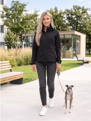 Jachetă softshell pentru femei ALTISPORT NoPrint NP/ALW945 NEGRU