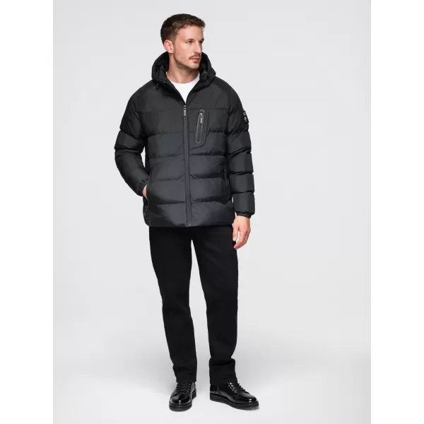  Jachetă pentru bărbați OMBRE OM-JAHP-0302 NEGRU 