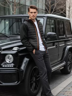 Jachetă pentru bărbați DSTREET TX3785 NEGRU