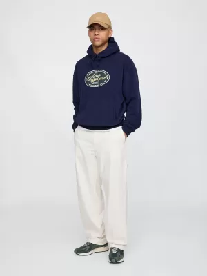 Hanorac pentru bărbați GAP LOGO PULLOVER HOODIE 744731-00 UNIFORMA MARINEI