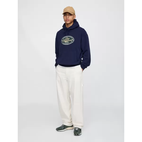  Hanorac pentru bărbați GAP LOGO PULLOVER HOODIE 744731-00 UNIFORMA MARINEI 