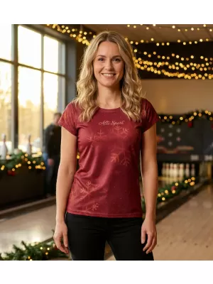 Tricou de Crăciun premium pentru femei ALTISPORT VOJ/ALWVN7TR06 ROŞU