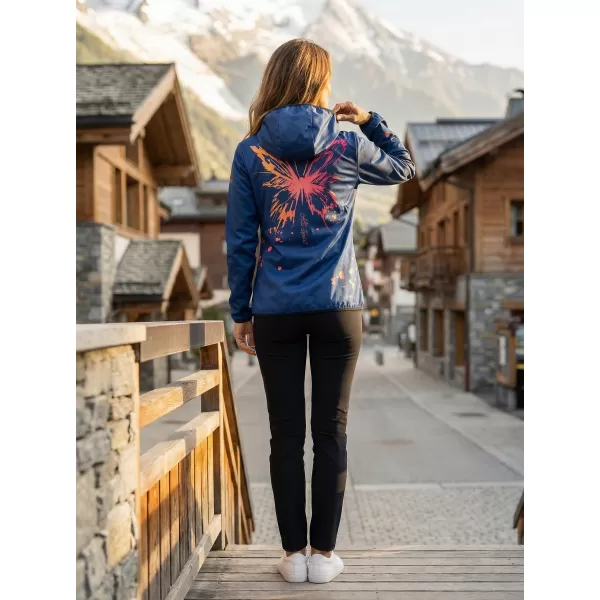  Jachetă softshell premium pentru femei ALTISPORT VOJ/ALW077JACK01 BLEUMARIN/PORTOCALIU 