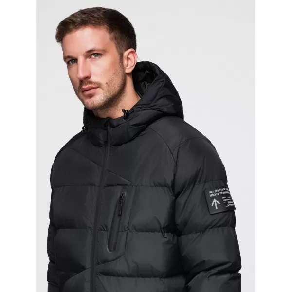  Jachetă pentru bărbați OMBRE OM-JAHP-0302 NEGRU 