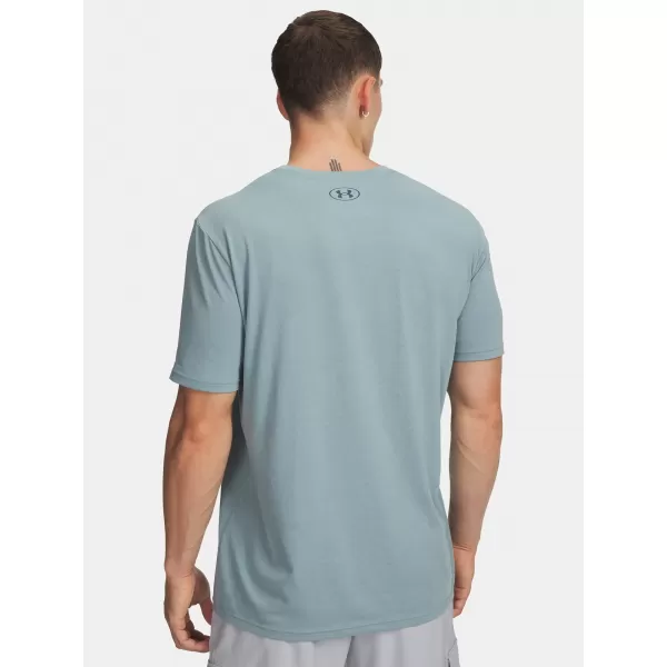  Tricou pentru bărbați UNDER ARMOUR UA TEAM ISSUE WORDMARK SS 1329582-323 VERDE 