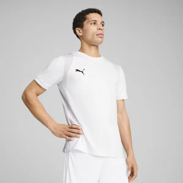  Tricou funcțional pentru bărbați PUMA TEAMCUP JERSEY 706272-04 PUMA ALB/PUMA NEGRU 