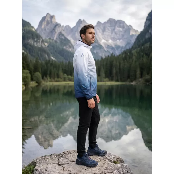  Jachetă softshell premium pentru bărbați ALTISPORT VOJ/ALM126JACK01 BLEUMARIN/ALB 