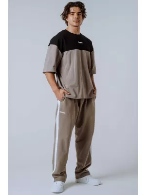 Tricou supradimensionat POWER 898 LIGHT BROWN ASH Nebbia