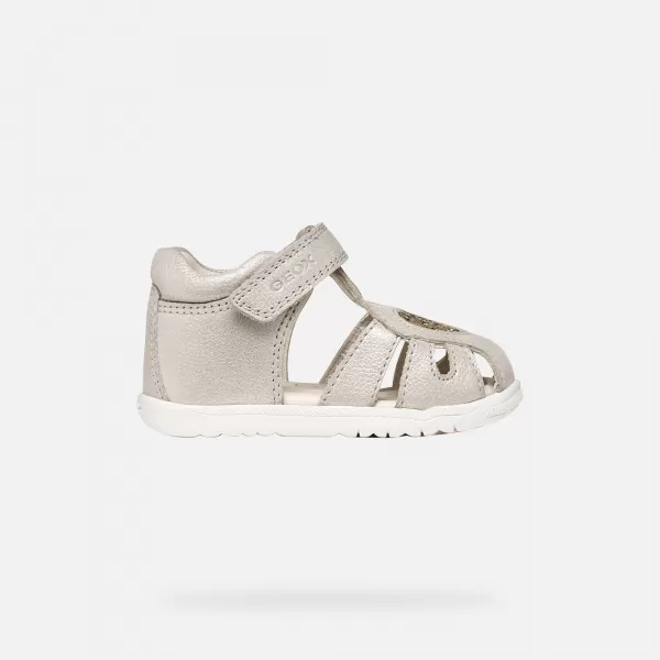  Primii pași fetelor GEOX SANDAL MACCHIA B654WA0MAEWC0262 GRI 