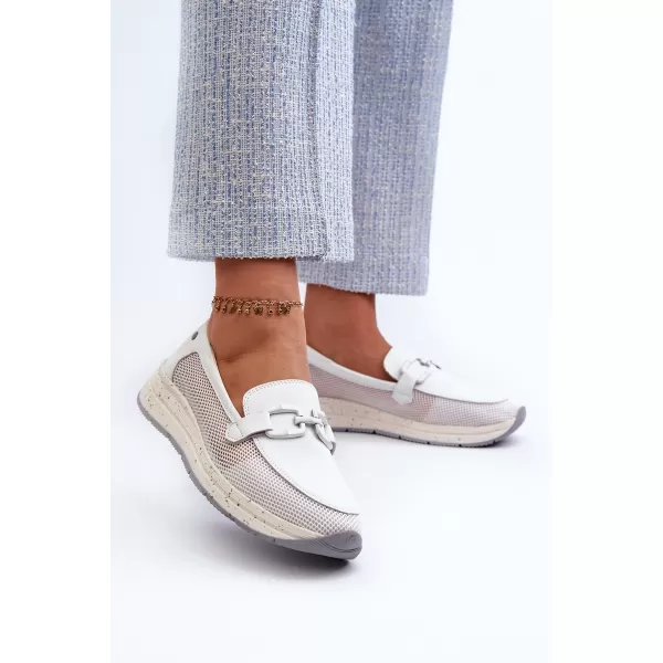  Mocasini de dama D&A TW210 ALB 