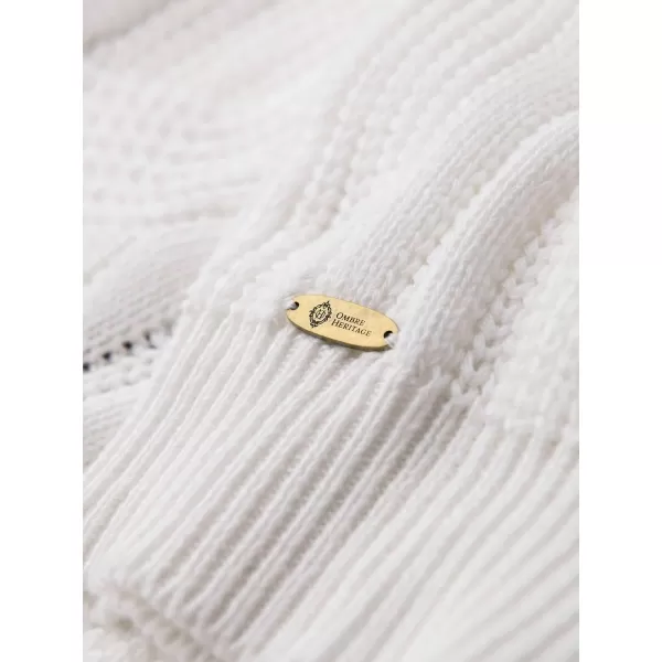  Pulover pentru bărbați OMBRE OM-SWSW-0151 ALB 