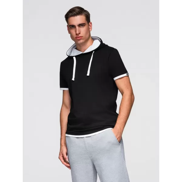  Tricou pentru bărbați OMBRE OM-TSCT-0256 NEGRU 